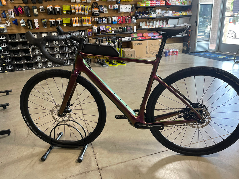 sram apex 1 gravel bike Cervelo Aspero SRAM Apex 1 11 Speed Purple Sunset