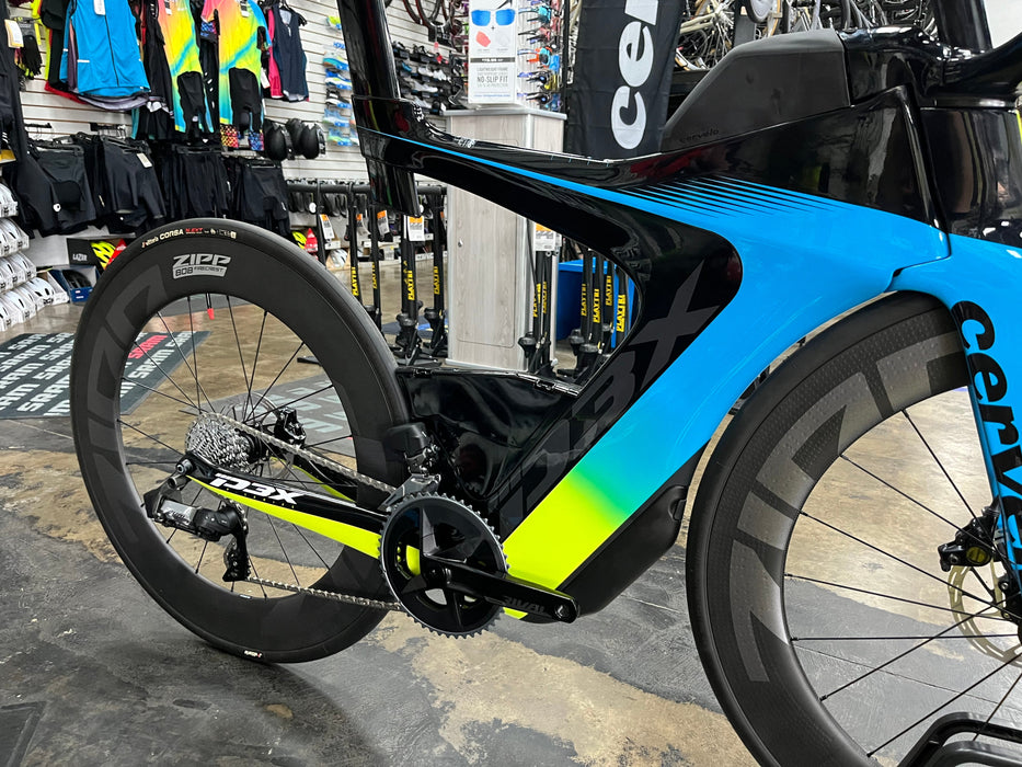 Cervelo P3X SRAM Rival eTap AXS 2x w/ZIPP 808 Firecrest Wheels - Rivera/Fluoro/Black 2021