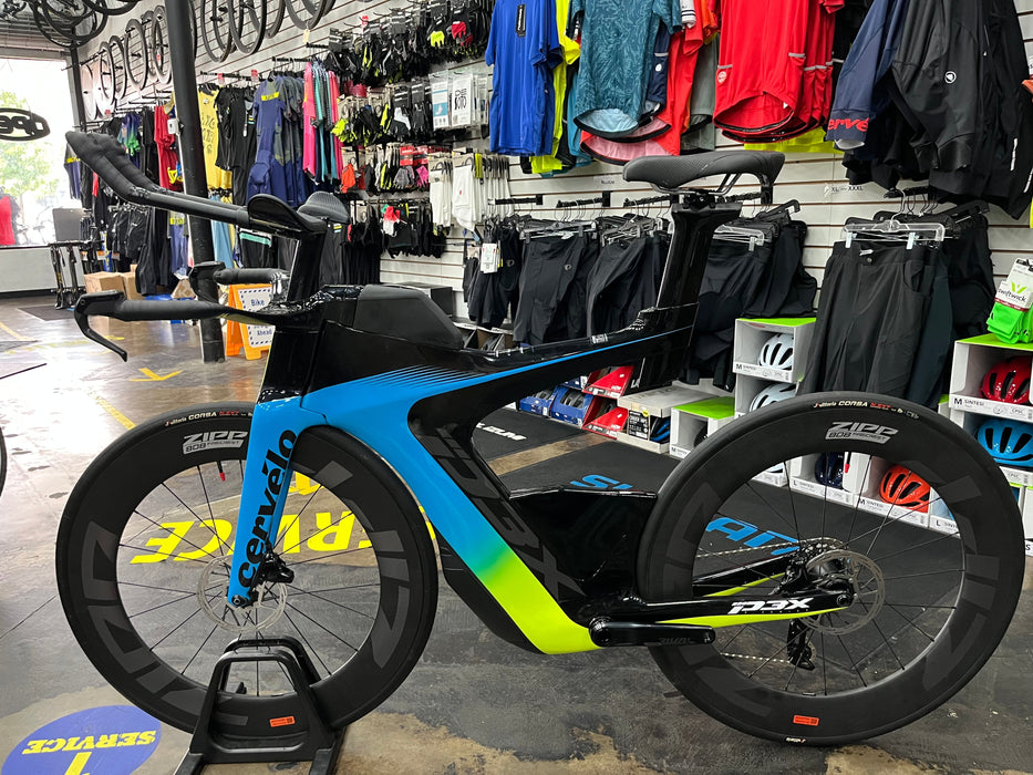 Cervelo P3X SRAM Rival eTap AXS 2x w/ZIPP 808 Firecrest Wheels - Rivera/Fluoro/Black 2021