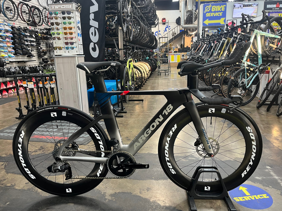 Argon 18 E-118 Tri+ SRAM Rival eTAP AXS 12 Speed - Reynolds AR80 Wheelset - Black 2023