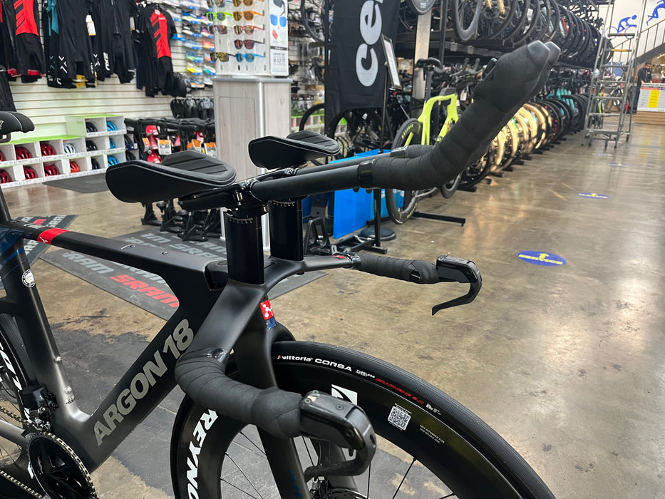 Argon 18 E-118 Tri+ SRAM Rival eTAP AXS 12 Speed - Reynolds AR80 Wheelset - Black 2023