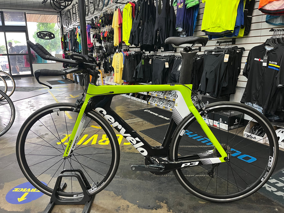 Cervelo P3 Shimano Ultegra Di2 11 Spd - DT Swiss P1800 Spline - Fluor/Blk/Wht DEMO