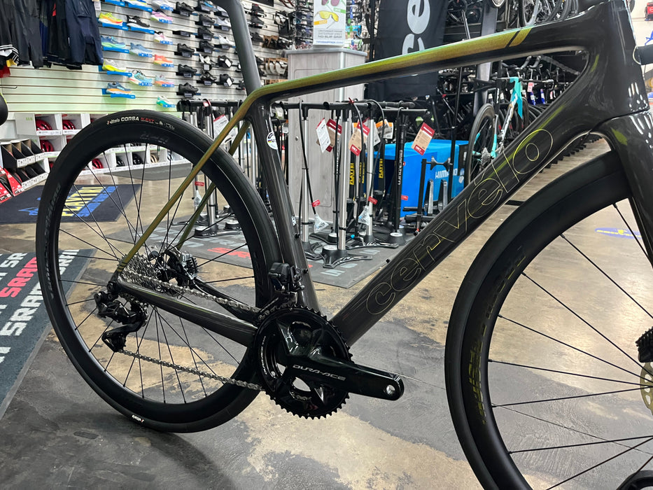 Cervelo R5 Shimano Dura-Ace Di2 12-Speed w/Profile Design GMR 38 Wheels - Lime/Black