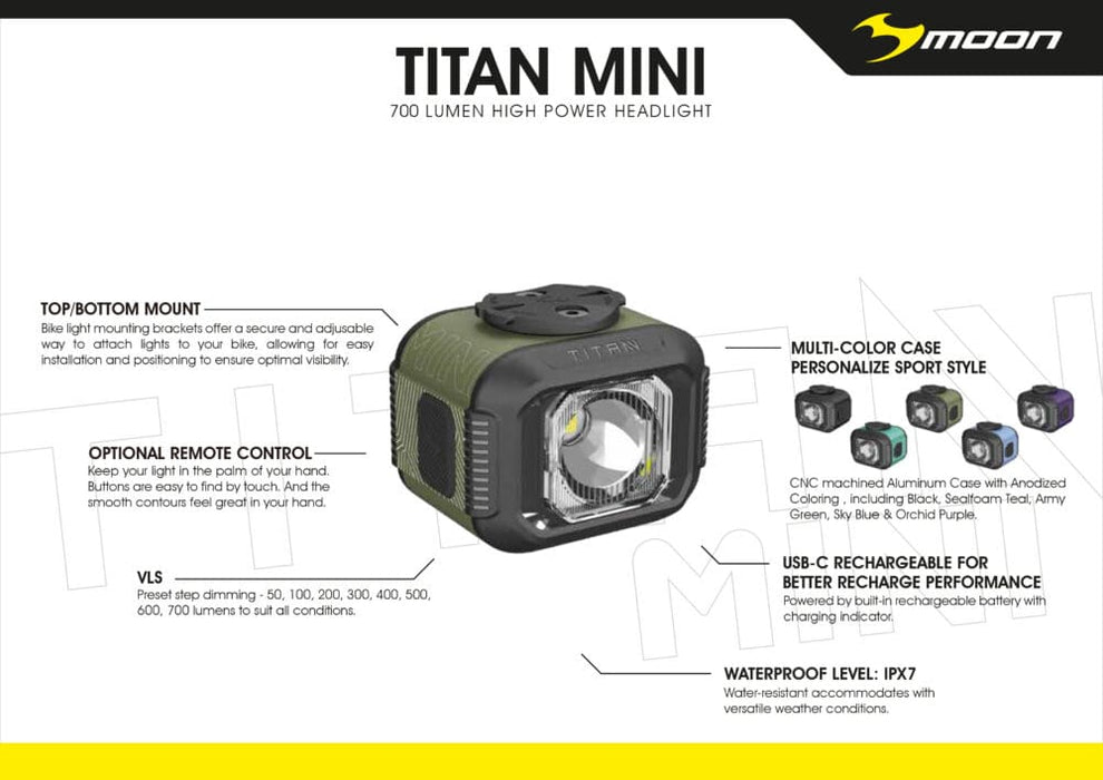 MOON TITAN MINI 700LM HEADLIGHT
